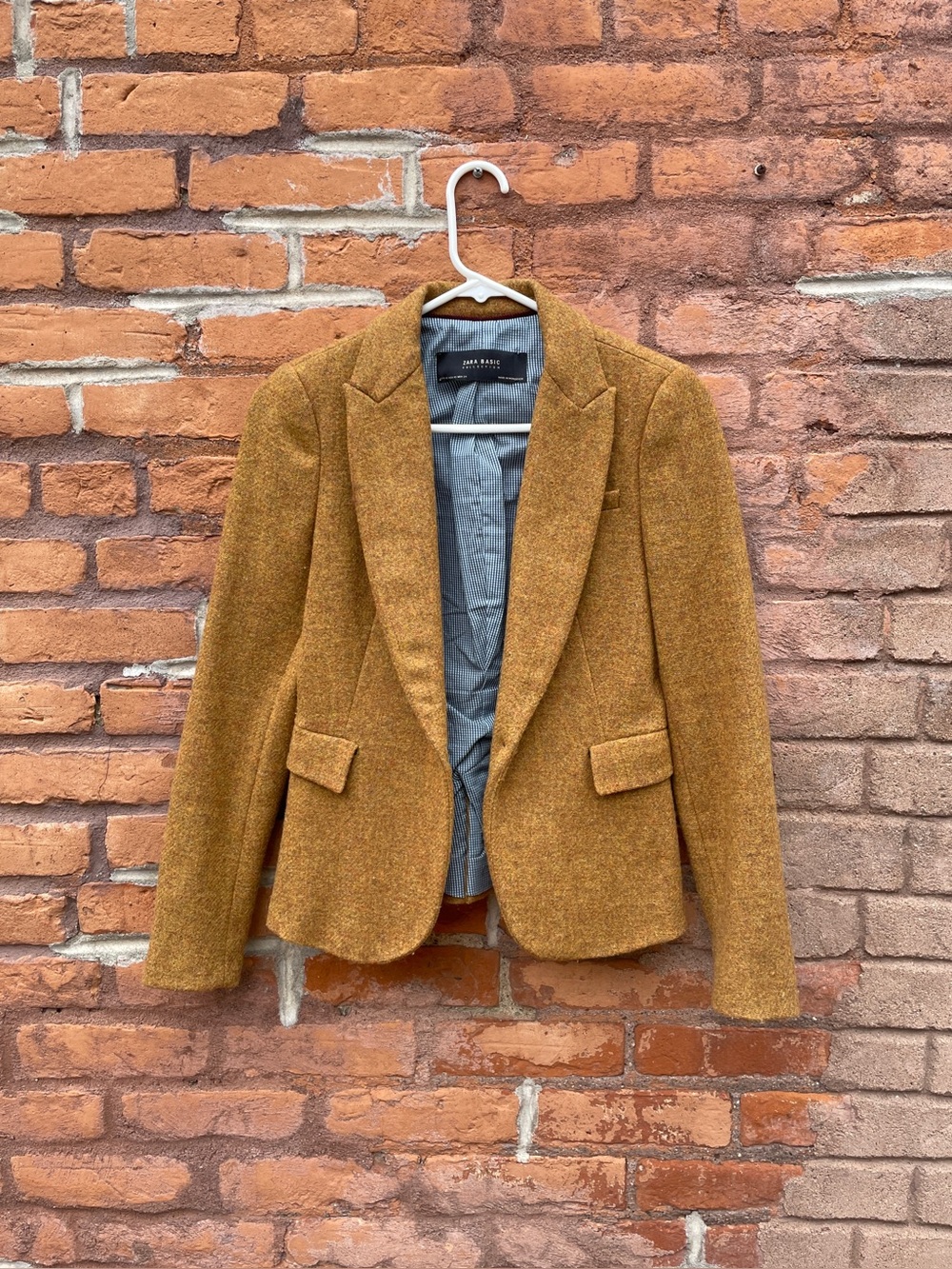 Zara Caramel Brown Wool Blazer